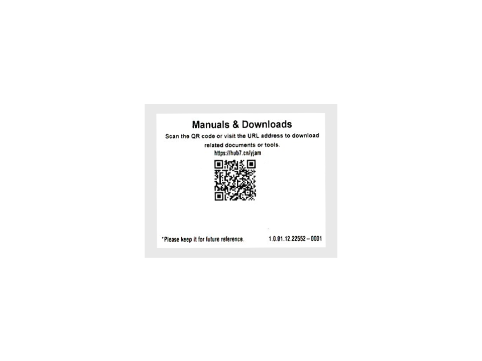 AXC-FW1500CMNA-POC同梱品 マニュアルURL(QRコード/英語)