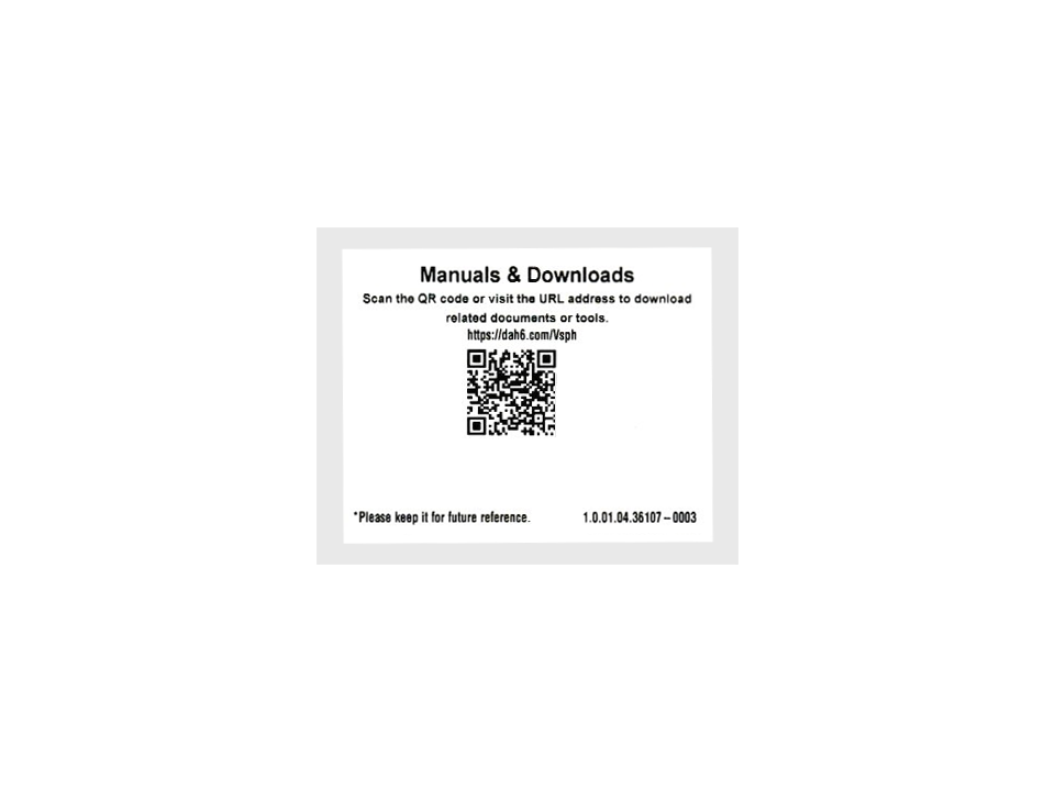 DH-IPC-HDBW2231EN-S-S2同梱品 マニュアルURL(QRコード/英語)