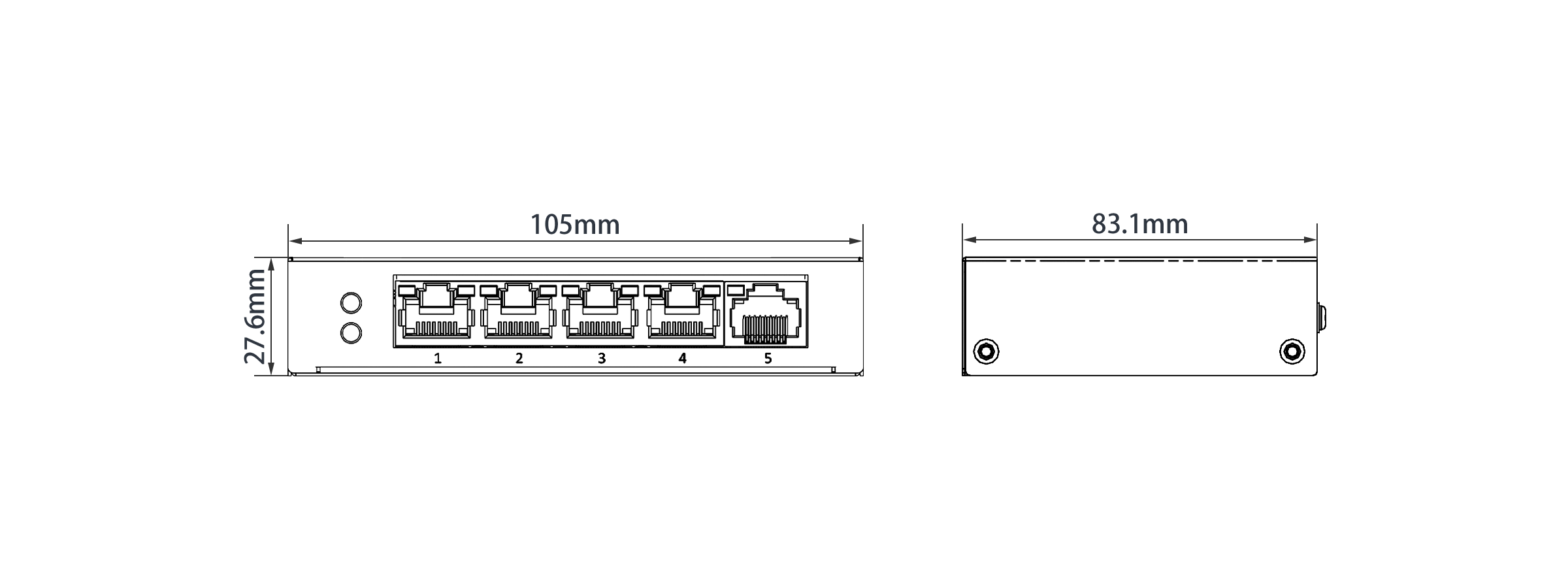 DS-3E0105P-E(B) 寸法図