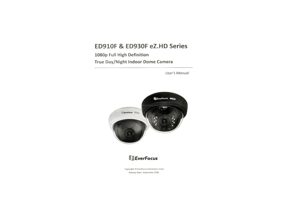 ED930FB同梱品 取扱説明書(英語)