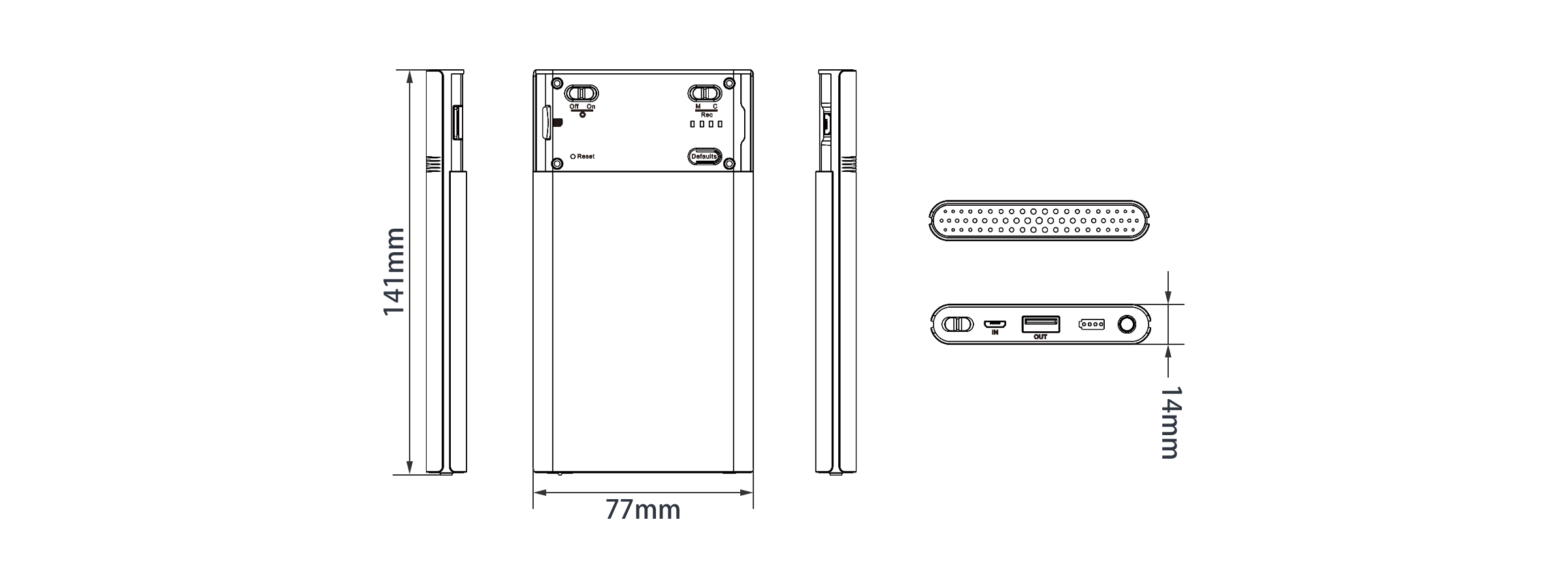 PC-700W寸法図