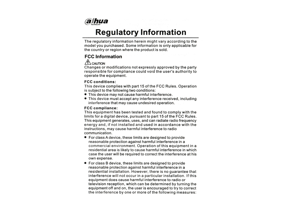 AXC-D2802RNA同梱品 法令及び規制事項(英語)