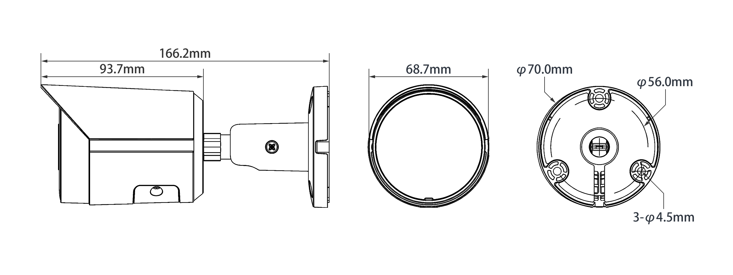 DH-IPC-HFW2231SN-S-S2寸法図