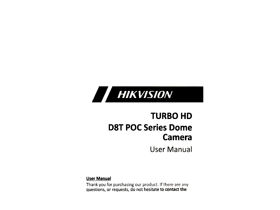 DS-2CE56D8T-VPITE同梱品 ユーザーマニュアル(英語)